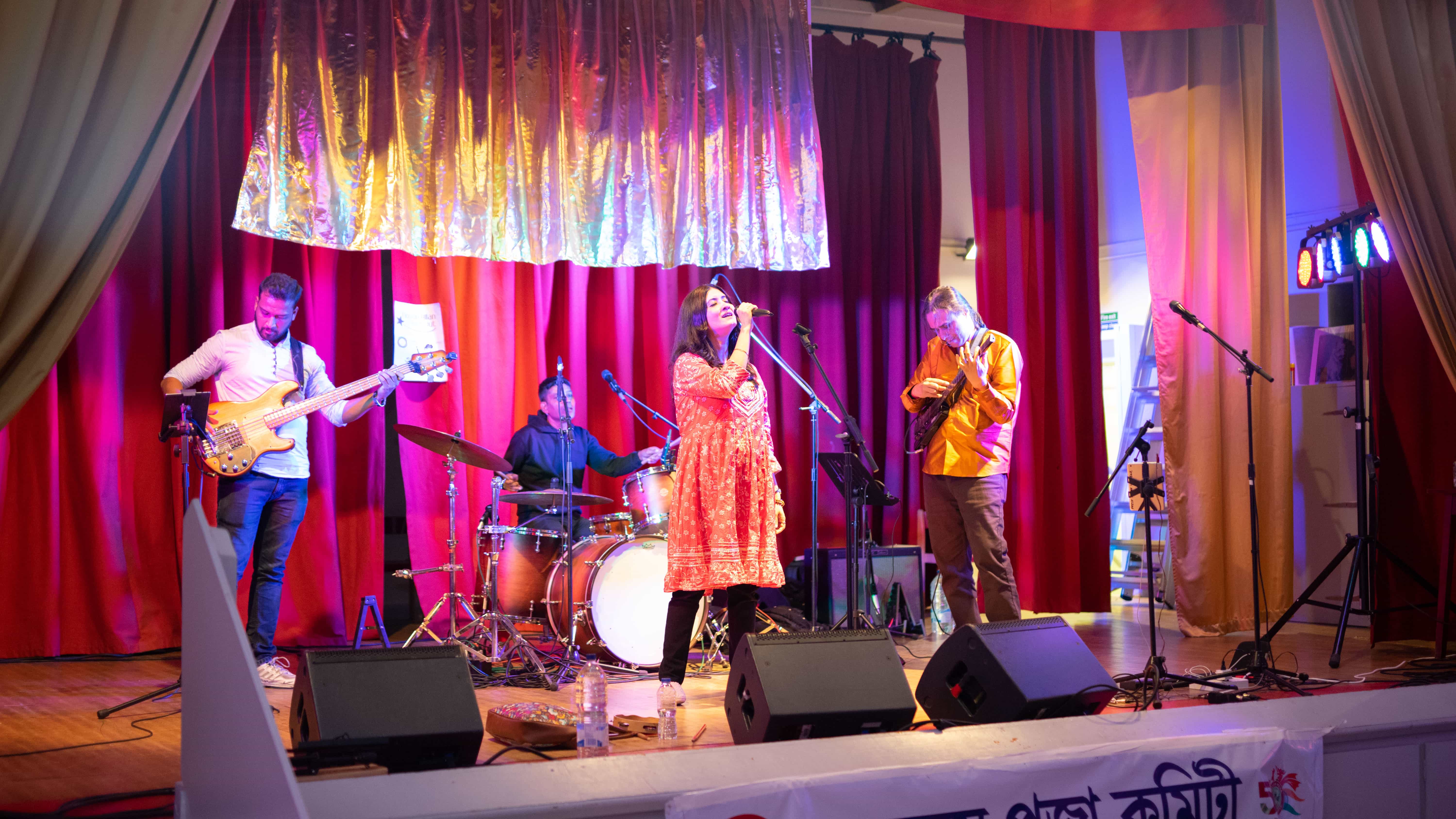 Indian rock band Krosswindz on stage. Photo Credit Nuria Serna