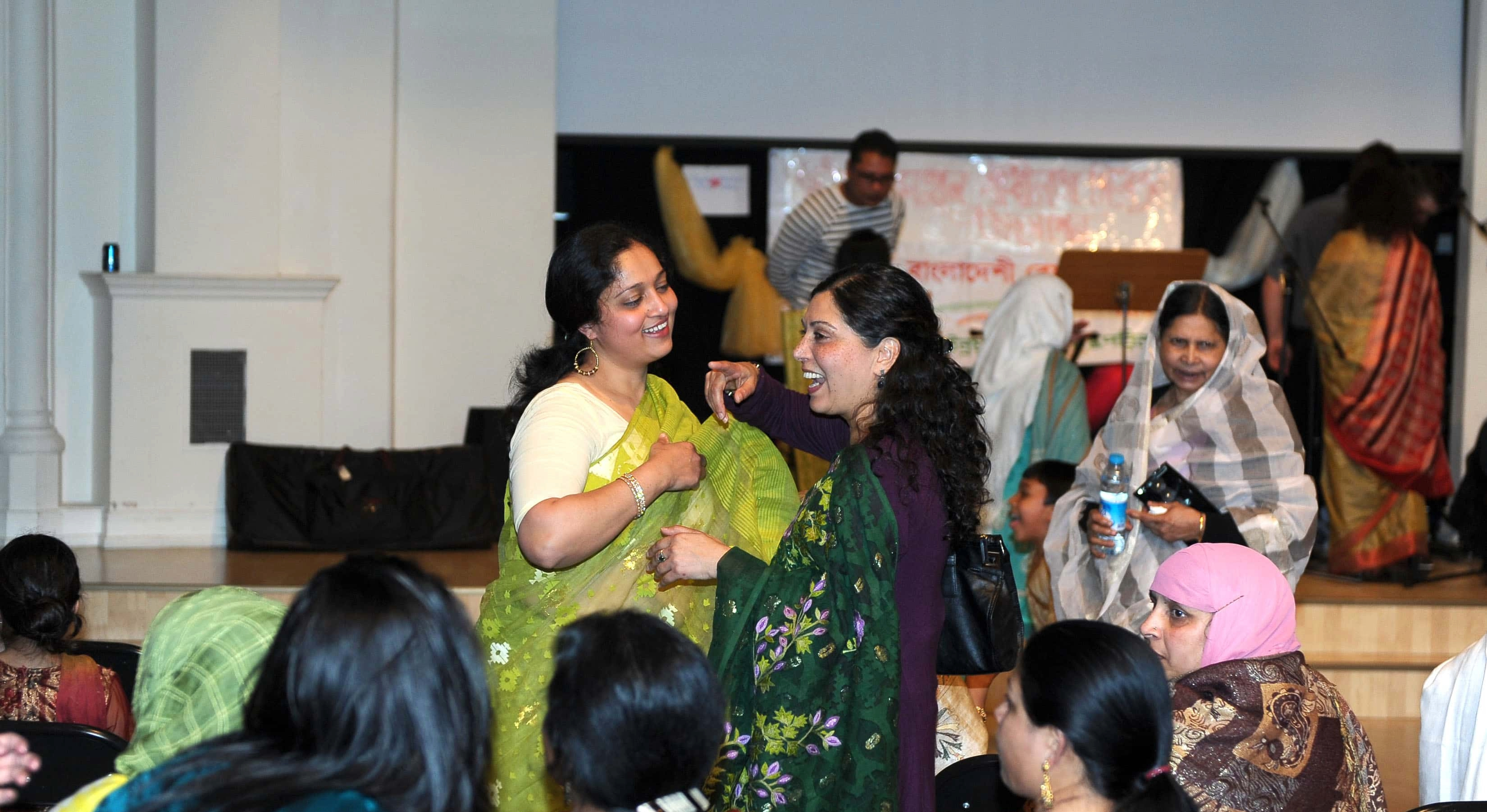 Women dancing at community performance, Bangladesh Community Association - Image Credit: Wales News and Pictures